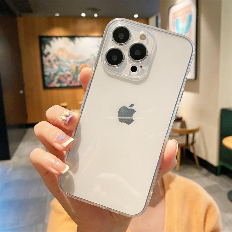 iphone16 all-inclusive transparent mobile phone case x apple 15promax protective case 14 ultra-thin tpu soft case 78plus