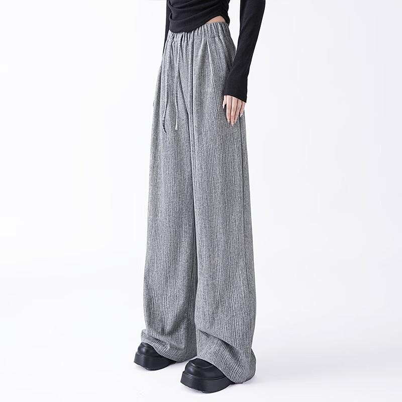 Women's High-Waist Drawstring Wide-Leg Casual Pants