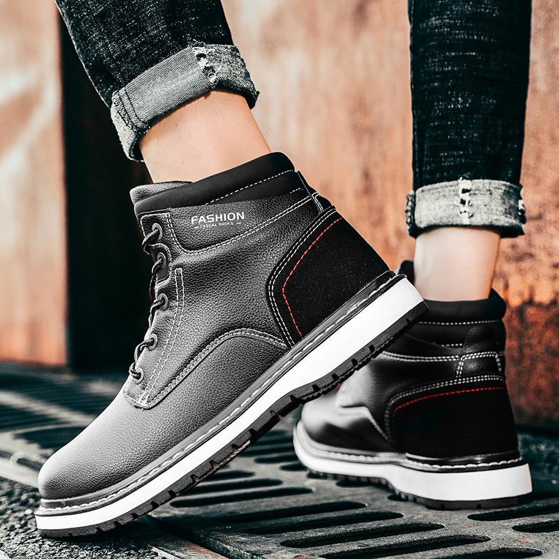 Botas Martin Negras para Hombre Otoño e Invierno Botas británicas de  locomotora de suela pesada Botas casuales de cuero big head comprar a buen  precio — entrega gratuita, reseñas reales con fotos —