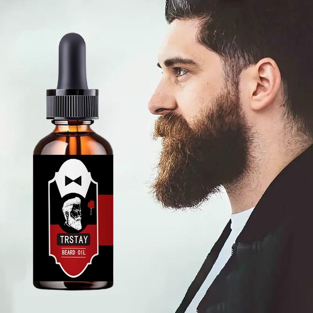 Men's Beard Growth Oil Fluid Nourishing Beard Chest Hair Growth Essential Oil Professional Brazilian Keratin Rosemary