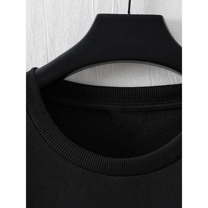 European sizes Y2K Men'S Fashion Print Street Casual Short-Sleeve T-Shirt,  Comfortable Round-Neck Top for Men Stylish Tee Tops