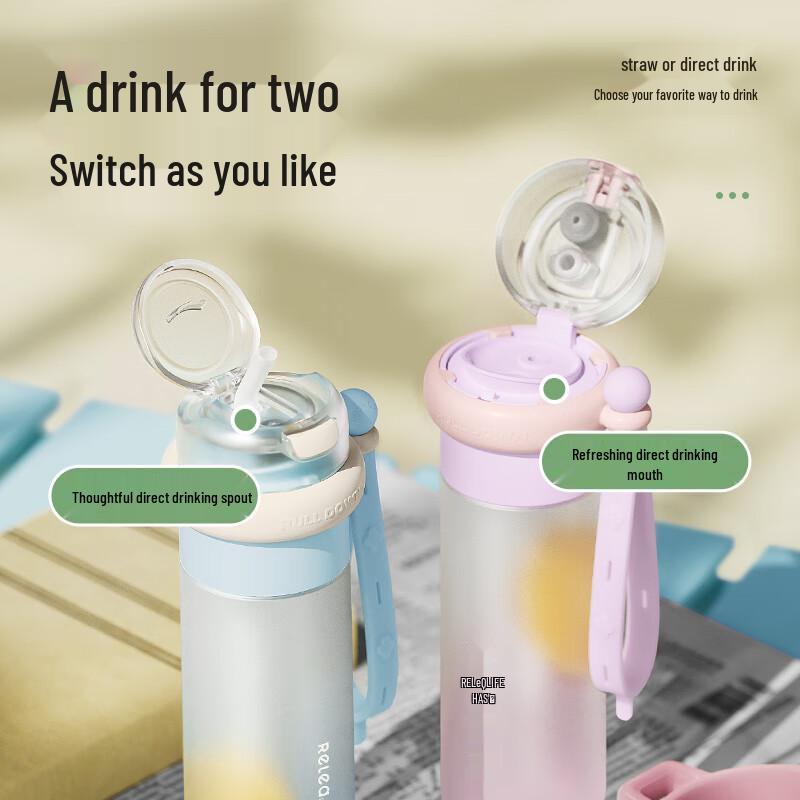 Yueyou 480ml Tritan Portable Sports Straw Water Bottle