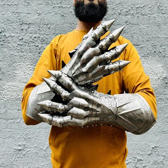 Gloves Set Medieval Gauntlet Gloves Pair Best Halloween Costume Gift