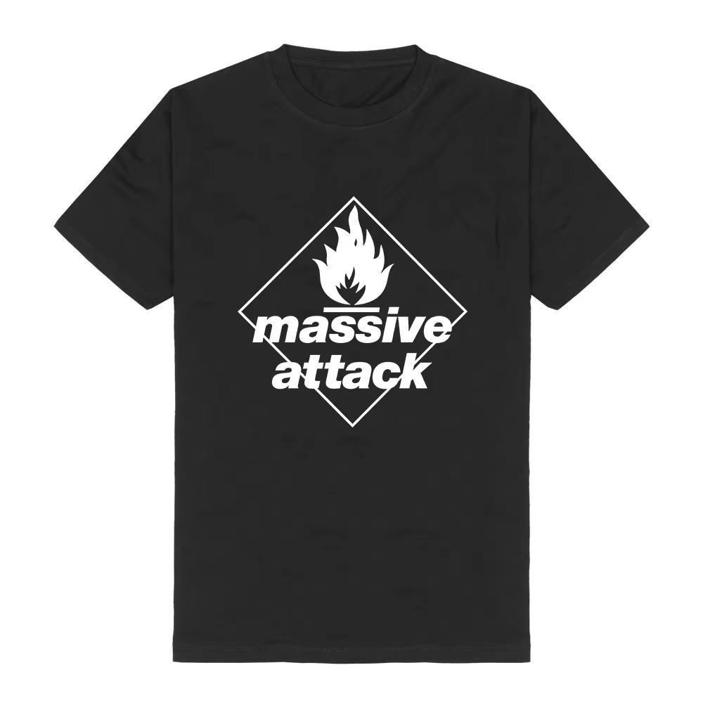 2026 Sommer Heißer Verkauf BLAUE LINIEN Logo Druck T-SHIRT Massive Attack Band Design T-Shirts Baumwolle Herren Damen T-Shirts Kurzärmelig Freizeitkleidung