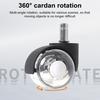 Office Chair Wheels 50kg Load-capacity Simple Installation Universal Furniture Caster Chair Mute Wheel Replacement Parts