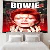 David Bowie Print Tapestry, Backdrop, Easy Setup, Ideal for Bedroom, Office & Living Room, with Aesthetic Wall Hanging Decor.