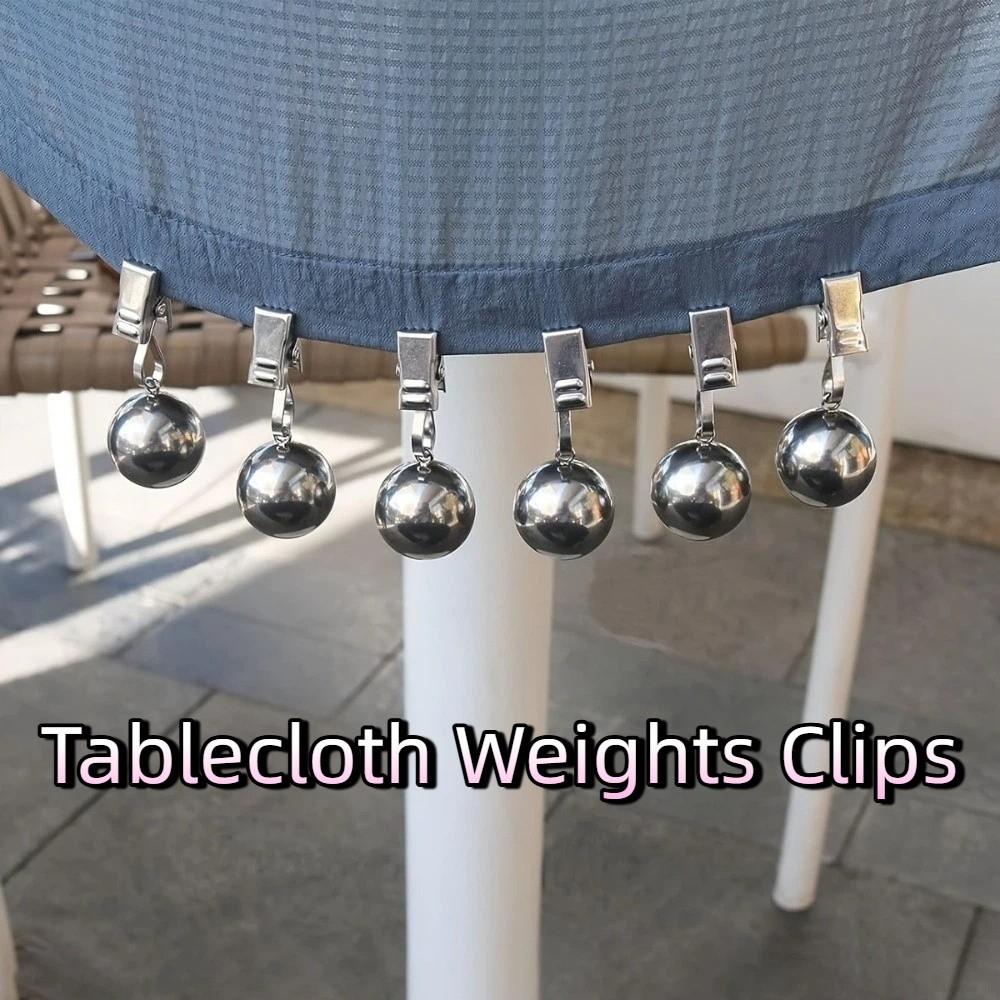 4Pcs Rust Proof Curtain Weights Clips Stainless Steel Tablecloth Weights  Outdoor Activities