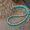 Multiple Styles Available Necklace for Women Natural Turquoise Beaded Jewelry Niche Sense Double Teardrop Pendant Turquoise Beautiful Elegant Necklace