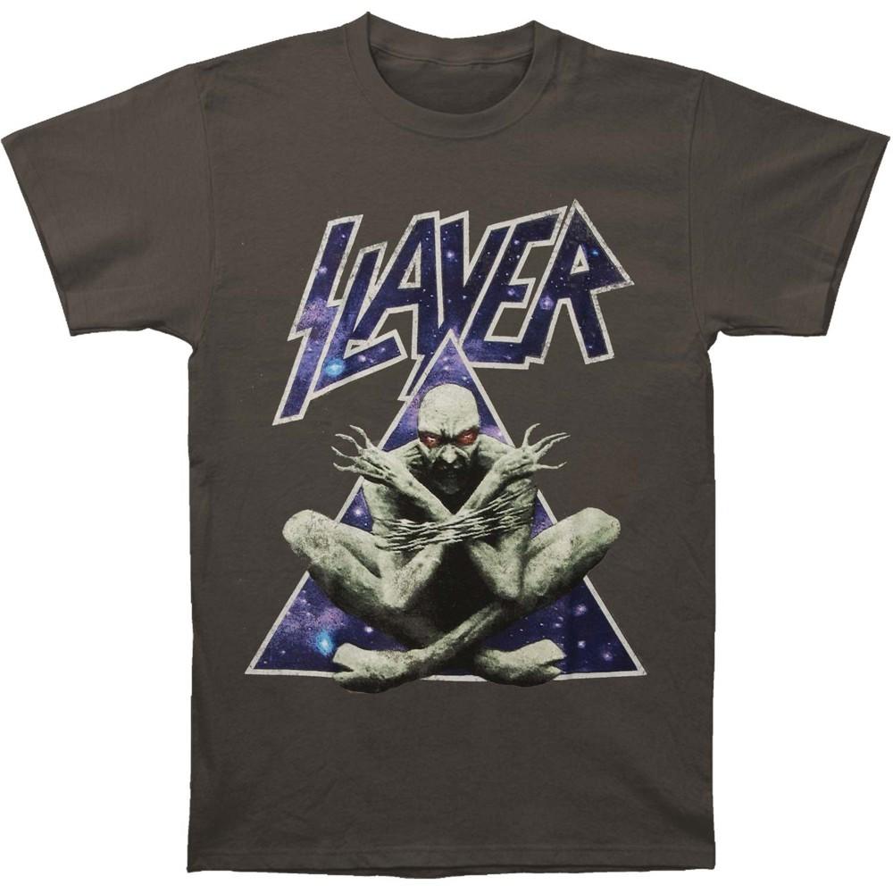 Slayer Triangle Demon T-shirt Small Charcoal Unisex T-Shirt XXXXL