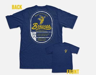 Camiseta azul Hot Savannah Banana Savannah hombres mujeres