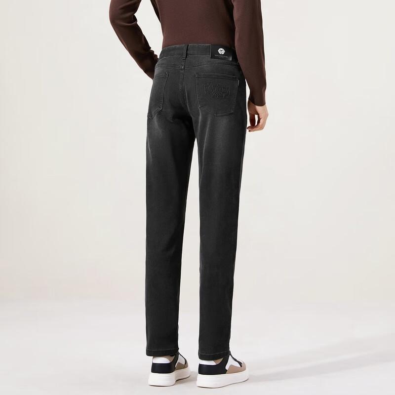 Septwolves Men's Jacquard Denim Business Casual Trousers