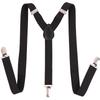 Adult 3-Clip Glossy Clip Solid Color Sling For Men And Women Universal Three-Clip Strap Elastic Elastic Back