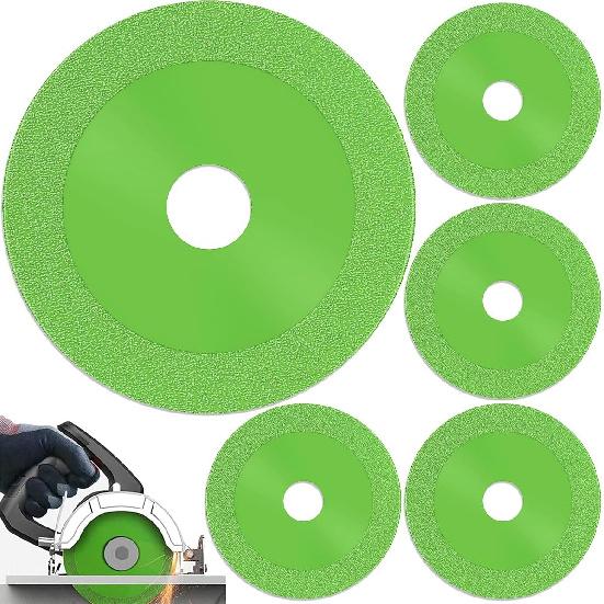 1/5Pcs Glass Cutting Disc 4 Inch Diamond Circular Saw Blade Wear Resistant Tile Cutting Wheel Angle Grinder Accessories for Jade Crystal Wine Bottle
