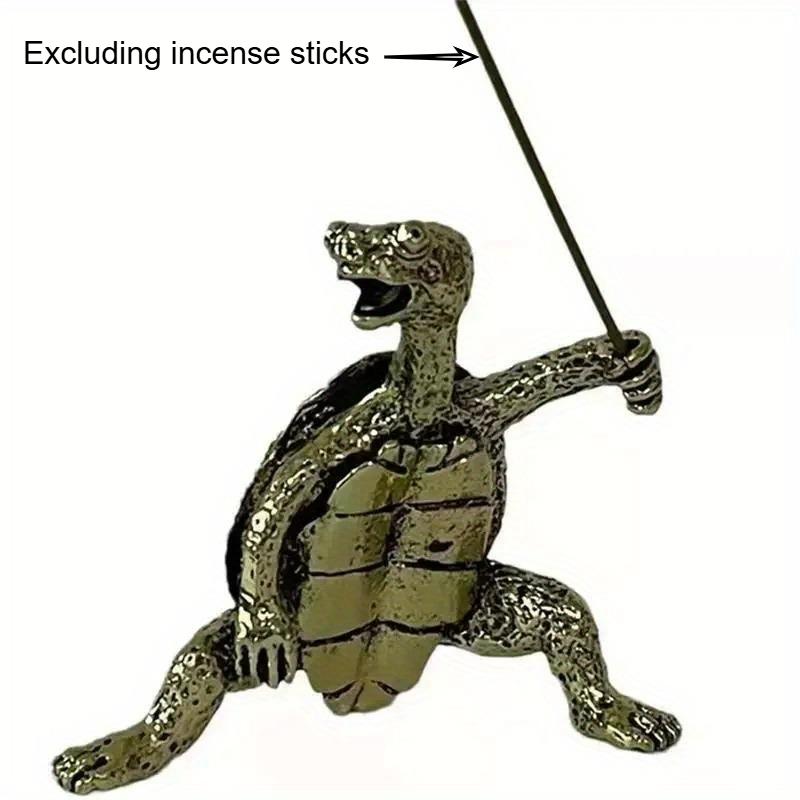 

1 шт. Мини-курильница в форме черепахи, держатель для палочек из сандалового дерева, винтажная бронзовая подставка для благовоний в виде животного, подставка для курильницы, подарок, домашний декор зелёный