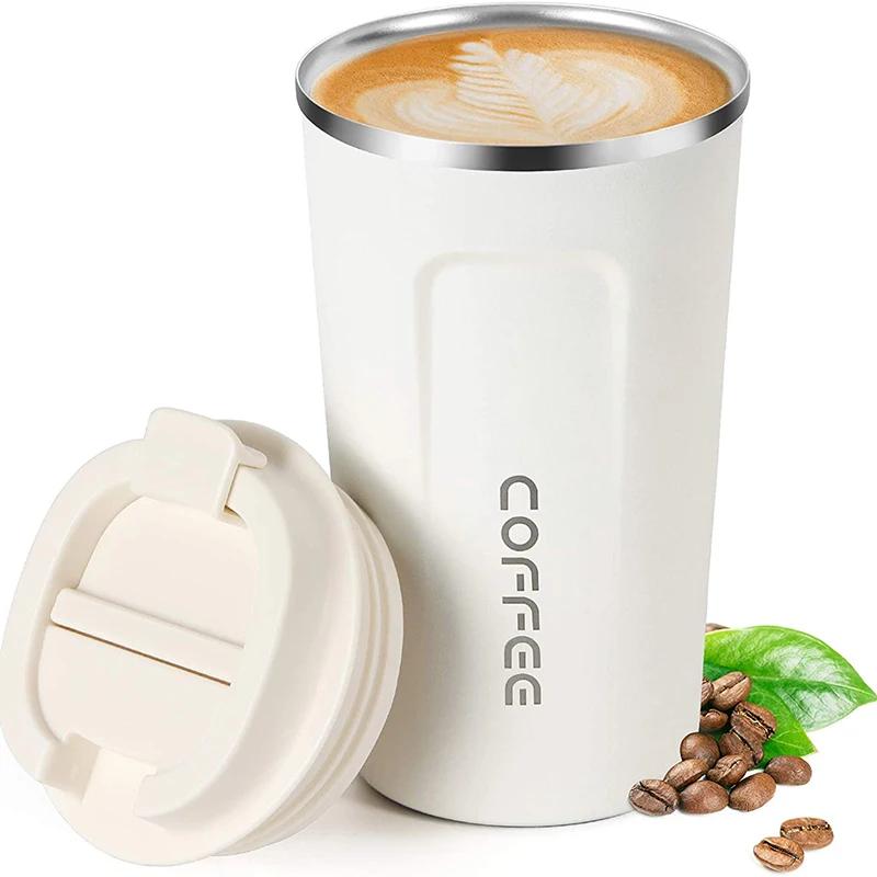 380ML/510ML Travel Coffee Mug Car Vacuum Flasks Stainless Steel Thermal Mug Leakproof Tea Coffee Cup  Portable Insulated Bottles