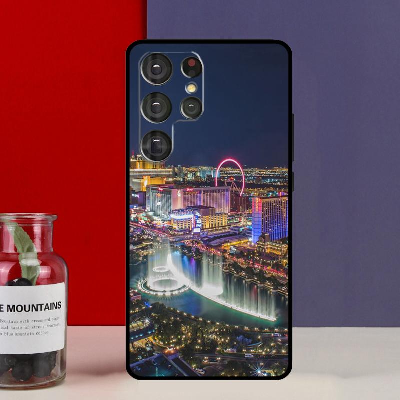 Las Vegas Strip Nevada Funda Case For Samsung Galaxy S25 Ultra S9 S10 S20 S21 S22 Plus S23 FE S24 Ultra Phone Cover
