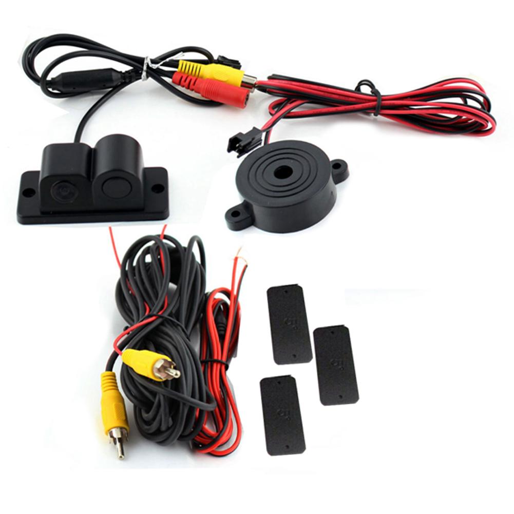 2 In1 Parking Camera Black Sensors Reversing Radar Car Rear View Camera Reversing Camera Waterproof