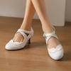 Women's High-heeled Single Shoes Spring and Summer New Large-size Casual Shallow-mouth Low-top Shoes