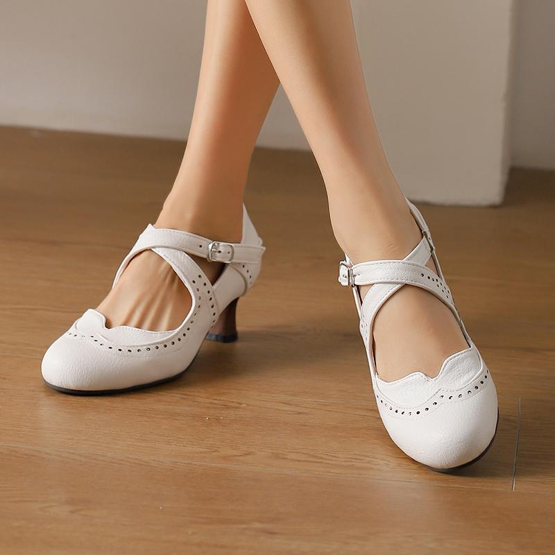 Women's High-heeled Single Shoes Spring and Summer New Large-size Casual Shallow-mouth Low-top Shoes