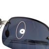 Used PRADA sunglasses silver clear navy half rim ladies men unisex unisex