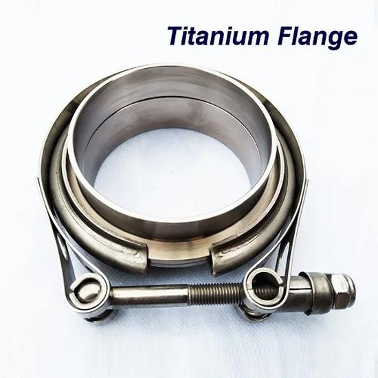 1.75-4..0" SS V Band Clamp Male Female Titanium Flanges Set for Auto Exhaust High Anti-Rust Metal Nut