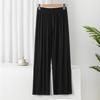 Women's Modal High Waist Loose Sleep Pants Summer Air Conditioner Lounge Pants Casual Harem Cropped Trousers Home Bottoms