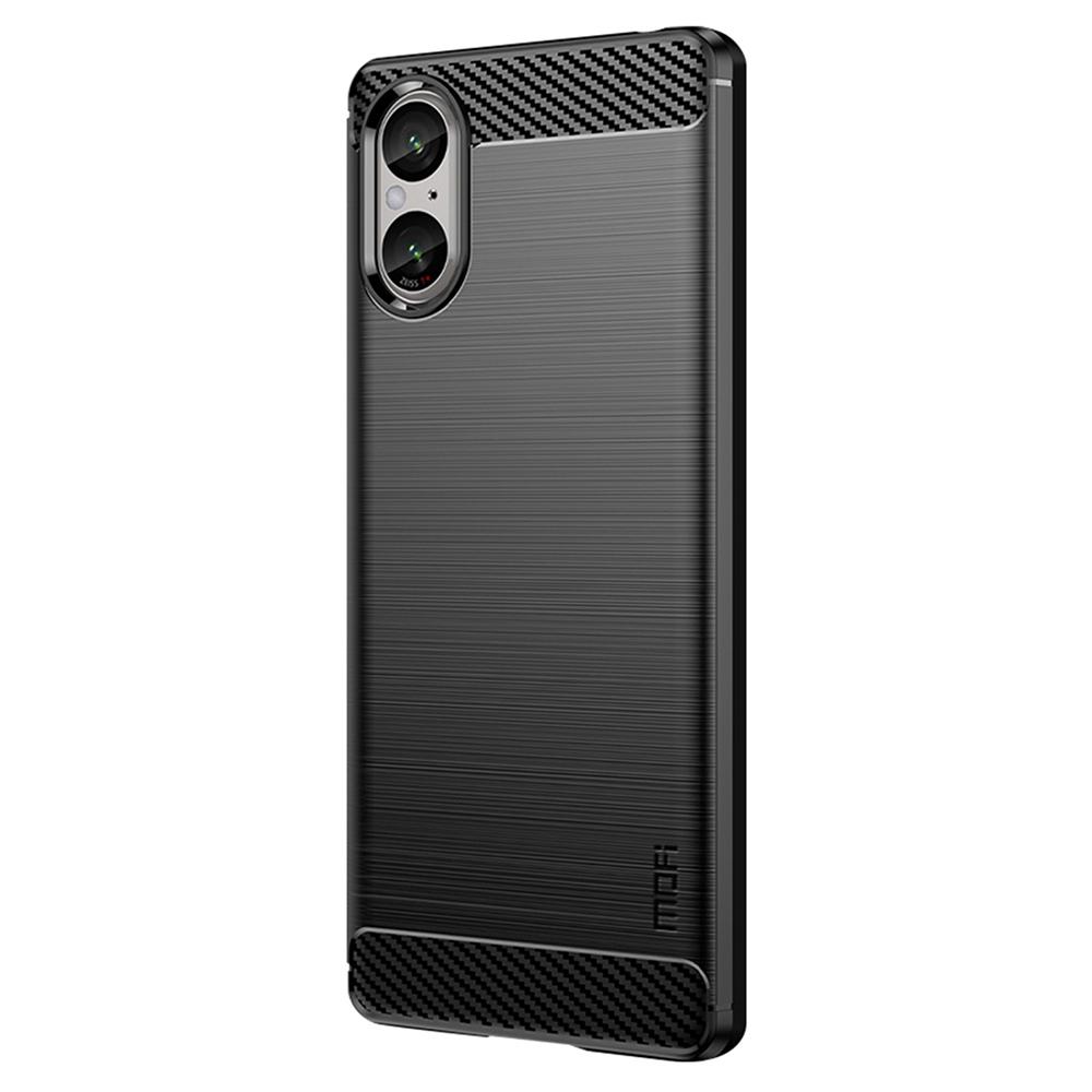 MOFI JK TPU Series-1 For Sony Xperia 5 V Case Carbon Fiber Texture TPU Mobile Phone Shell