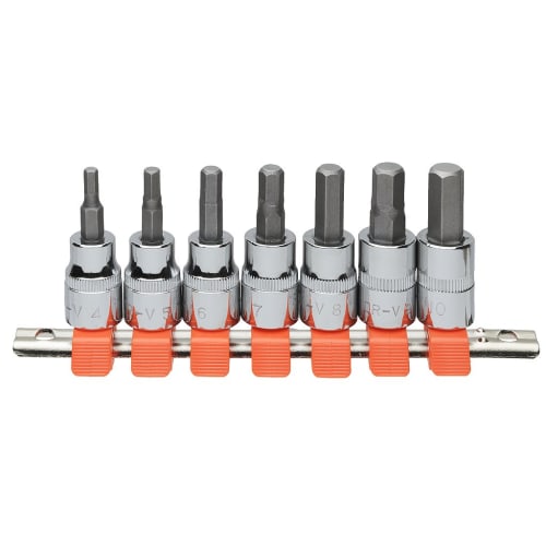 STRAIGHT 3/8" (9.5mm) Hex Bit Socket Set, 7 Piece, 10-5800