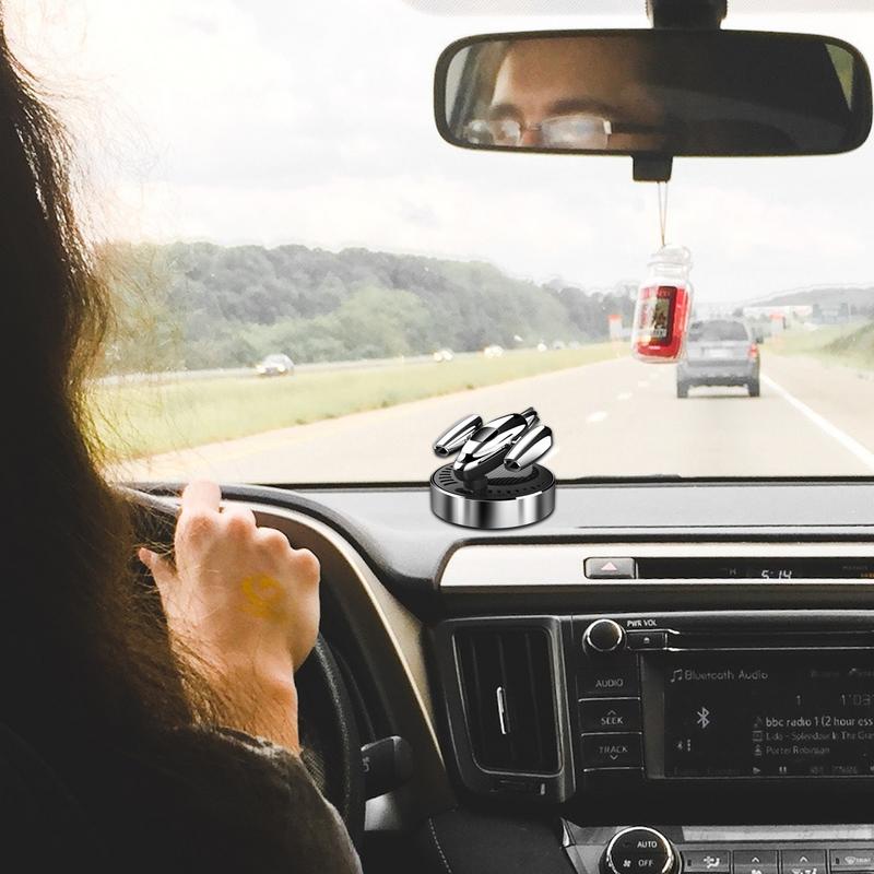 Solar Powered Air Freshener Car Aromatherapy Ornaments Plane Rotating Freshener Deodorizer Solar For Car Bathroom Home Interior