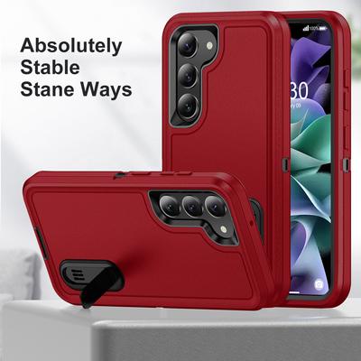 Anti-Staub Präzise Ausschnitt Kickstand Funda Hülle für Samsung Galaxy S23 Ultra 5g S22 Plus A53 A13 A14 Dual Layer Handytasche