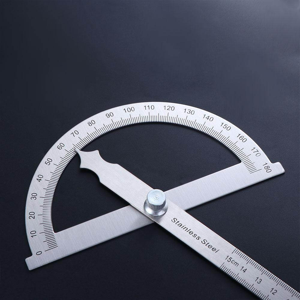 Rotary Stainless Steel Caliper Round Head Goniometer Adjustable Protractor Protractor 180 Degree Protractor Angle Ruler