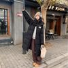 Down cotton clothes women's medium and long season over knee long jacket loose tide