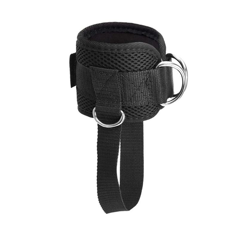 Women Men Adjustable Cable Ankle Straps Foot Support D-Ring Gym Ankle Strap Belt