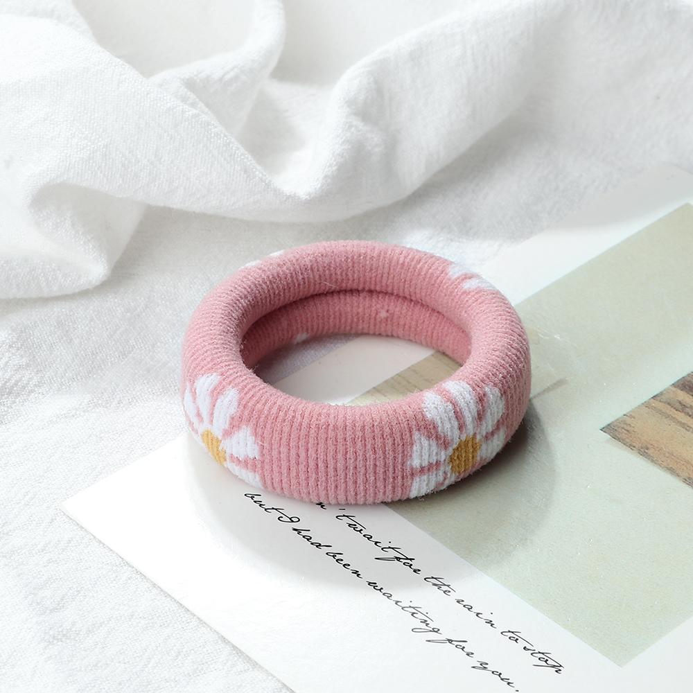 5PCS/Set Cute Colorful Thick Hair Bands Daisy Elastic Girls Rubber Band Headwear Hair Accessories Scrunchies Women Holder Gifts