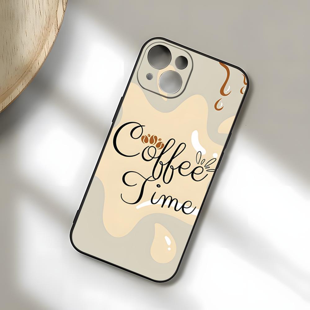 Coffee Art Phone Case For IPhone 17 Pro Max 15 Pro 16 14 Plus 12 13 Mini 11 Pro Shockproof Soft Cover