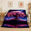 Fantasy Tree of Life Norse Viking Yggdrasil Flannel Blanket Soft Throw Blanket for Bedroom Living Room Bed Picnic Nap Cover Gift