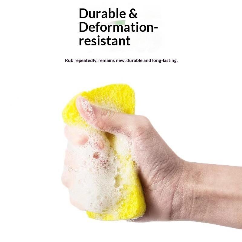 Dishwashing Sponge Wipe Kitchen Brush Decontamination Cotton Double-sided Household Brush Dishes Brush Pot Artifact Scouring Cloth