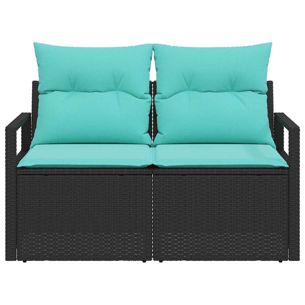 Garden Sofa with Cushions 120 x 62 x 69 cm Poly Rattan