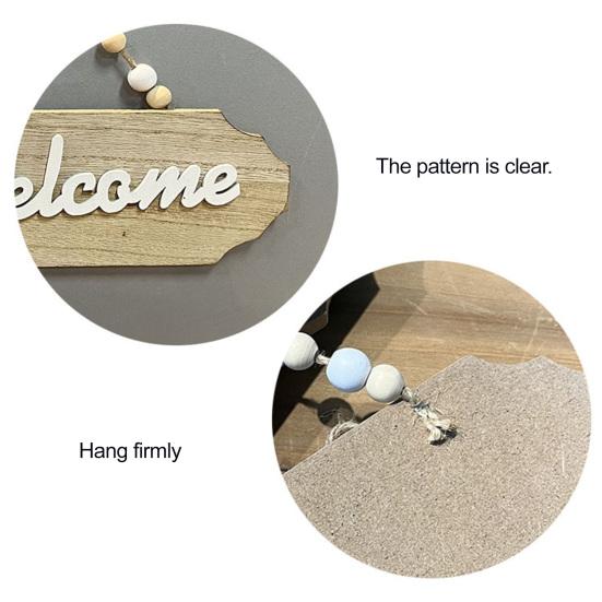 Decorative House Sign with Bow Knot Decor Letter Print Hanging Sign Versatile
