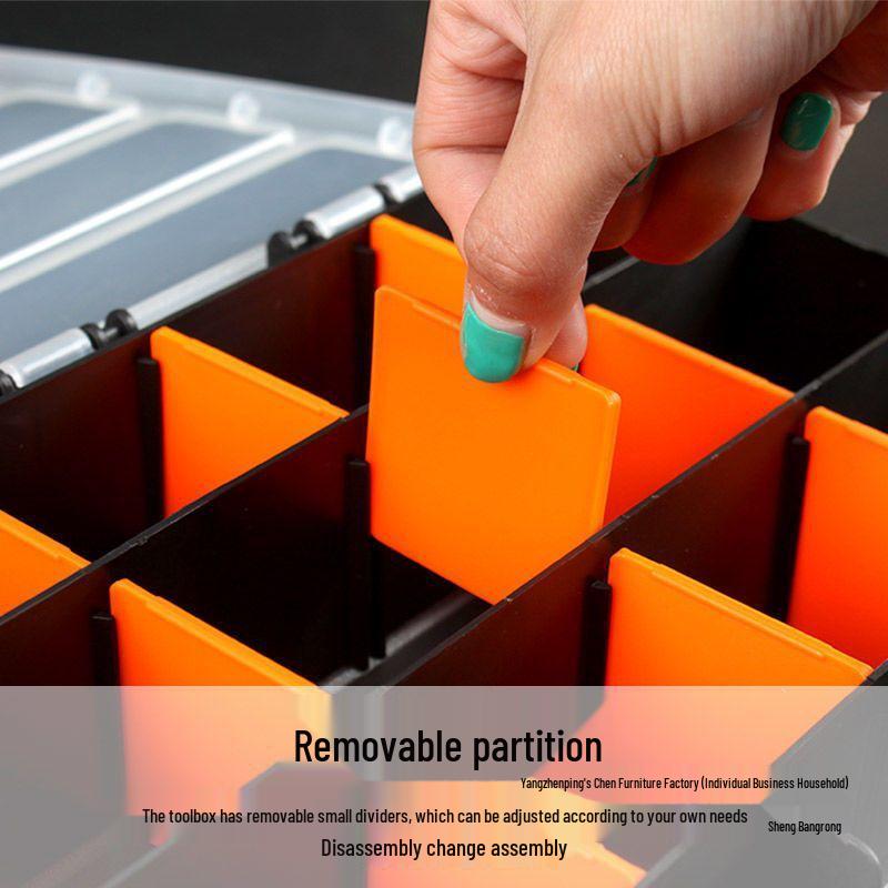Portable Transparent Plastic Parts Organizer - Thickened Screw & Accessories Storage for Electricians