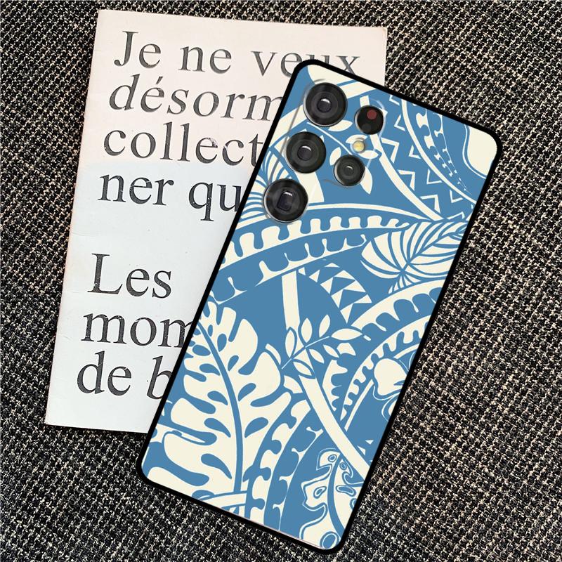 Maori Polynesian Samoan Tribal Cover For Samsung Galaxy S24 Ultra S22 S23 Plus S20 S21 FE S8 S9 S10 Note 10 20 Ultra Case