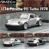 1/36 Porsche 911 Model Samochodu Zabawki Miniaturowy Wyścigowy Wolne Koła Pull Back Odlew Metalowy Kolekcja Prezent dla Dzieci Chłopca