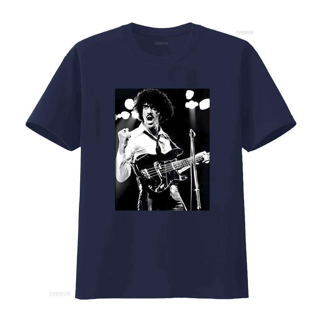 New Thin Lizzy Phil Lynott Singer Concert Style Cotton T Shirt for S 5XL UM195 vintage Washed Stretched streetwear Casual