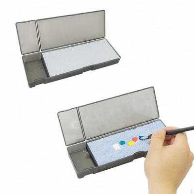 Malování Mokrá paleta Modelovací sada Barvy Akvarel s víkem Přenosná Uchovávání vlhkosti