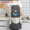 Dinosaur Waterproof Pvc Apron For Women Children Kitchen Cooking Splashresistant Apron