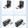 USB3.0 adapter male to female 90-degree right-angle USB elbow to connector L-shaped USB cable male to female converter