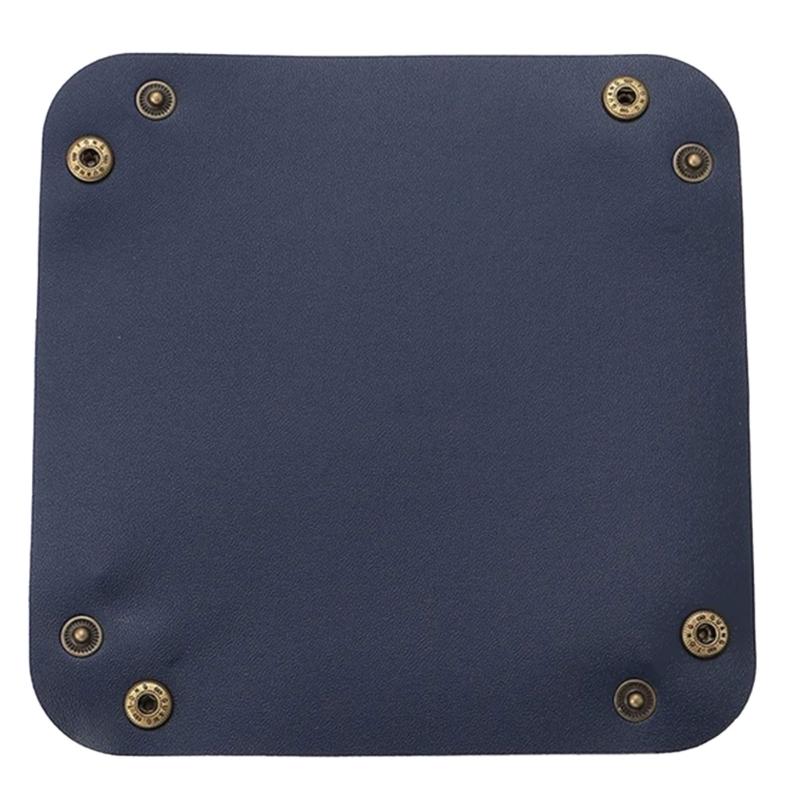 Nordische PU-Leder Faltbare Aufbewahrungsbox Stilvoller und Praktischer Organizer Ständer Halter für Schmuck Kosmetik und Schlüssel