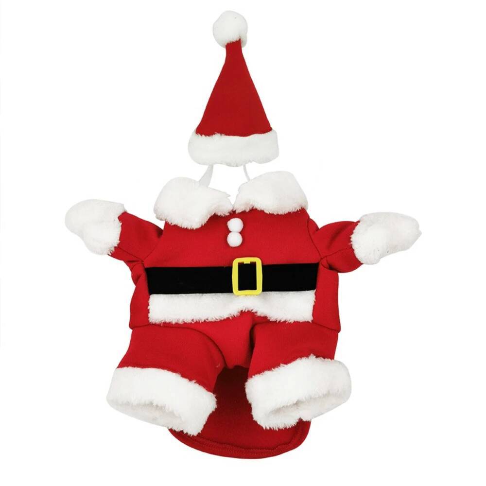 

Christmas Pet Costumes Cute Kitten Santa Claus Clothes For Small Medium Dogs Cats Holiday Party Dress Up Apparel Sphynx Outfits XS красный