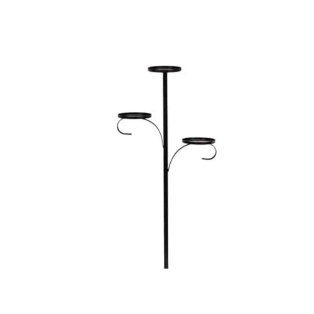 Three Layer Metal Christmas Tree Top Stand with Classic Candelabra Style for Stable Outdoor and Indoor Holiday Decoration