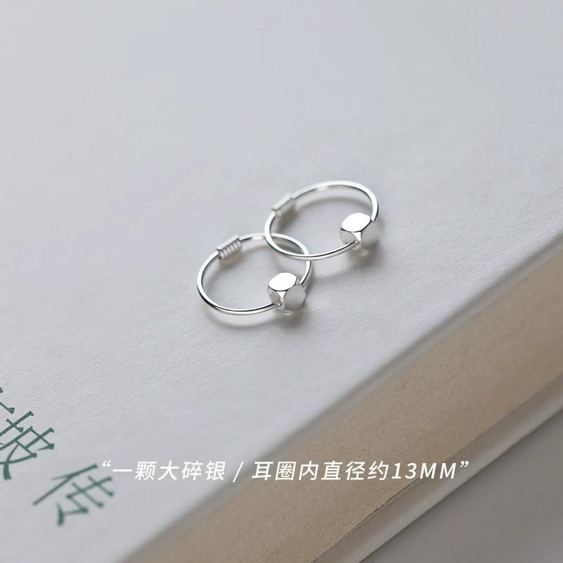 LT-EZ177 925 Sterling Silver Broken Silver Earringstrendy Ear Piercing Earrings Niche Design Earrings Stud Earrings